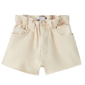 Zara girls GARMENT DYED ELASTICIZED DENIM SHORTS size 13-14